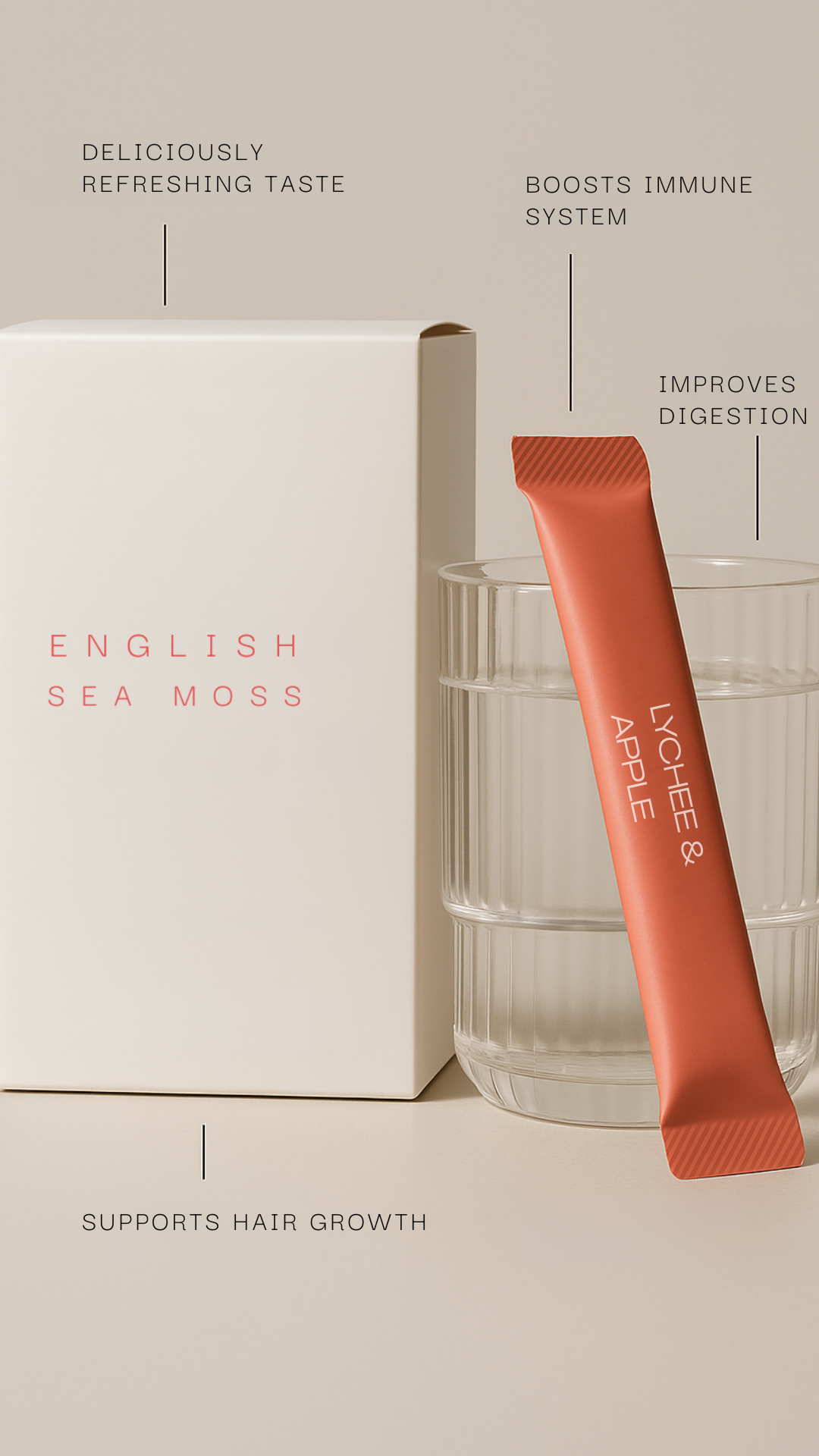 SEA MOSS LYCHEE & APPLE SACHETS